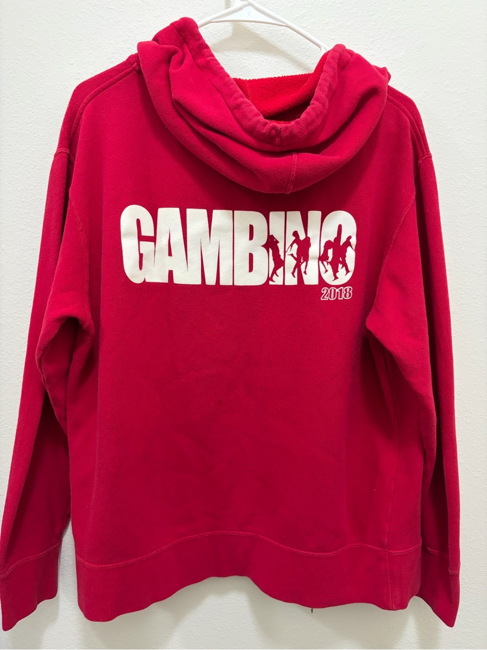 Childish Gambino 2018 Tour Full Zip Hoodie Red Sweatshirt This Is America Unisex